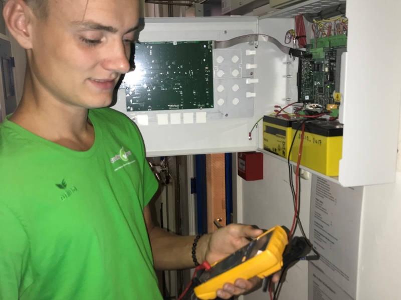 Detail brandmeldcentrale